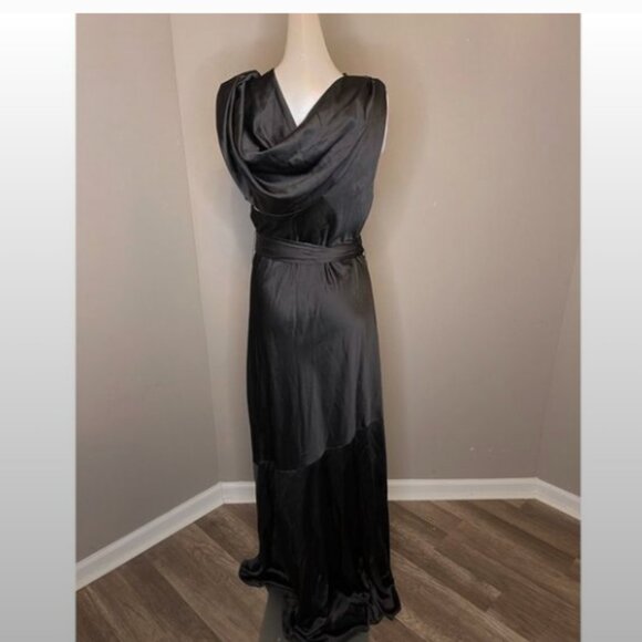 Significant Other Olinda Satin Column Gown - Black - Picture 6 of 10